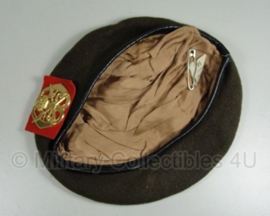 KL Nederlandse leger KMS Koninklijke Militaire School baret met insigne - maat 57, 58, 59 cm. - origineel