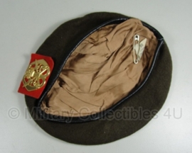 KL Nederlandse leger KMS Koninklijke Militaire School baret met insigne 1982 - maat 58 - maker ELO - origineel