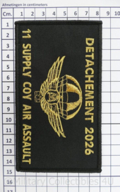 LUMBL Detachement 2026 - 11 Supply Coy Air Assault patch - met klittenband - 14½ x 8 cm - voor rugzak klep
