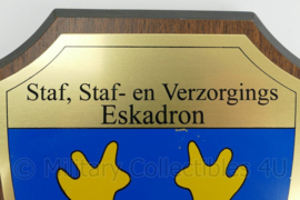 Wandbord Staf, Staf- en Verzorgings Eskadron 103 Verkenningsbataljon - 14½ x 1½ x 18½ cm - origineel