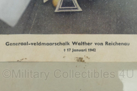 WO2 Duitse portretfoto in lijst van Generaal-veldmaarschalk Walther von Reichenau - 17 januari 1942 - origineel