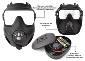 FM50 Decoratief gasmasker met heldere glazen (beschermt niet)