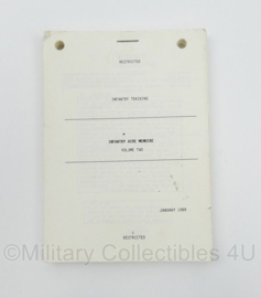 US Army Infantry Training Infantry Aide Memoire Volume II January 1989 - 16 x 11 cm - origineel