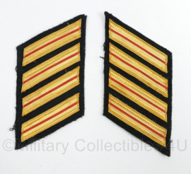 Brandweer Service stripes per gespiegeld paar - 11 x 5,5 cm - origineel
