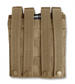 Koppel magazijn tas dubbel AK47 - Molle draagsysteem - 15x7x19cm - Coyote