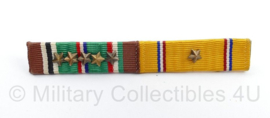 WO2 US Army medaillebalk - European-African-Middle Eastern Campaign Medal en American Defense Service Medal - 8,5 x 1 cm - origineel