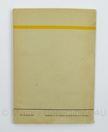 MVO Instructieboekje 3104 Tekst van de Wet op de Krijgstucht - jaren 50 - afmeting 12 x 17 cm - origineel
