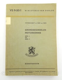 MVO handboek grondbeginselen motorkennis 1957 - VS9-50/1 - origineel