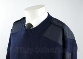 KM Koninklijke Marine en KMARNS Korps Mariniers trui donkerblauw met ronde hals - 100% wol - maat 6 - gedragen - origineel