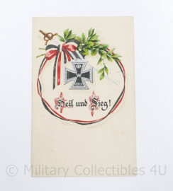 WO1 Duitse Postkarte Heil Und Sieg 1916 - 9 x 13,5 cm - origineel