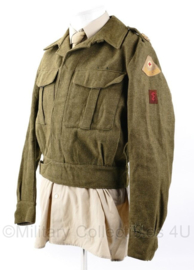 Zeldzaam MVO 1e model net naoorlogse uniform jas Geneeskundige Troepen - maat 50 - origineel