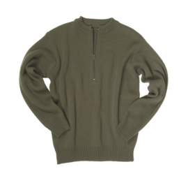 Swiss army  sweater ronde hals met rits - GROEN - maat Small t/m 3XL - nieuw gemaakt