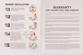 Ops-Core OCC-Dial Liner Kit -  Ops-Core EPP Pad Replacement Kit pads voor Fast helmets - nieuw in verpakking - origineel