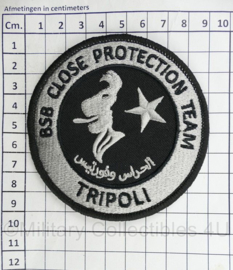 BSB Brigade Speciale Beveiligingsopdrachten BSB Close Protection Team Tripoli embleem met klittenband - diameter 9 cm