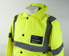 Britse politie parka MET warm ondervest UK Border Agency - geel reflecterend - maat Small tm. XL  - origineel
