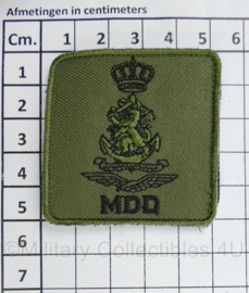 KL Nederlandse leger Defensie MDD Maatschappelijke Dienst Defensie borstembleem - met klittenband - 5 x 5 cm - origineel