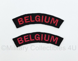 WO2 Britse leger Belgiumshoulder title pair - 9 cm breed