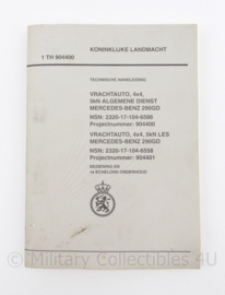 KL Technisch handboek TH 904400 Vrachtauto 4x4 Algemene dienst Mercedes Benz 290GD - origineel