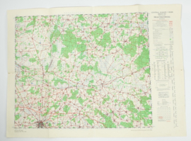 WW2 British War Office map 1944 Central Europe Braunschweig - 88 x 64 cm - origineel