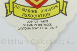 USMC 3D Marine Division Association servet - 12 x 11,5 cm - origineel