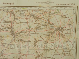 Duitse stafkaart Sonderausgabe 1940 Rusland UdSSR Kirowograd M-36-XVII West  - 98 x 89 cm.  schaal 1:100000 - origineel