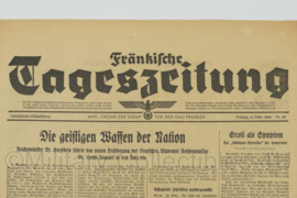 WO2 Duitse krant Frankische Tageszeitung nr. 35 11 februari 1944 - 47 x 32 cm - origineel