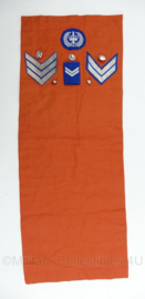 Gemeentepolitie decoratieve set insignes op doek - 30 x 79 cm -  origineel