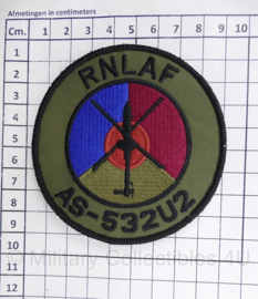 RNLAF Royal Netherlands Airforce AS-532U2 embleem - met klittenband - diameter 9 cm