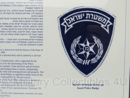 Israëlische poltiebadge wandbord - origineel