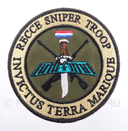 KM Koninklijke Marine, Korps Mariniers embleem "Recce Sniper Troop" - met klittenband - diameter 9 cm