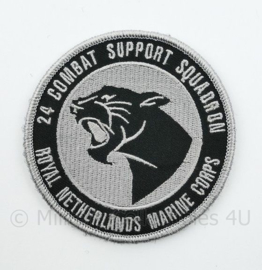 RNLMC Royal Netherlands Marine Corps 24 Combat Support Squadron embleem - met klittenband - diameter 9 cm