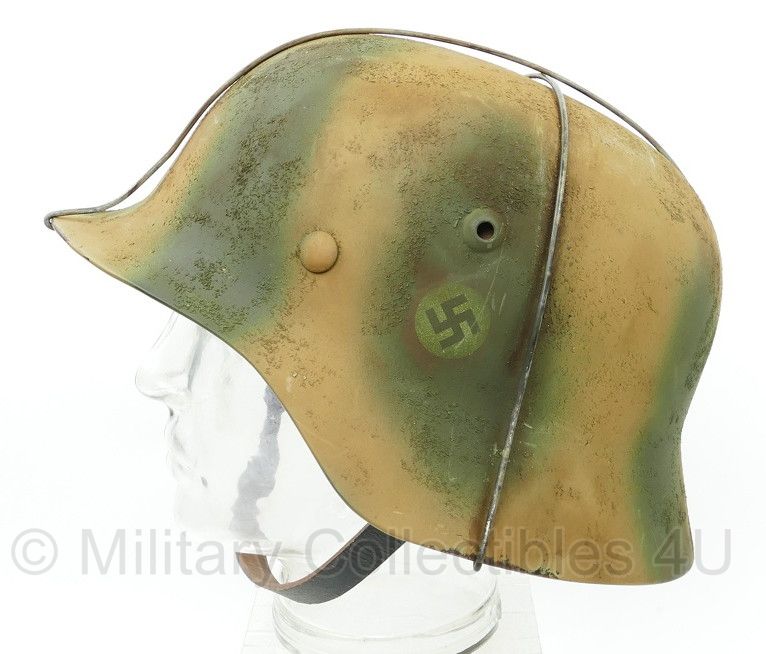 WO2 Duitse M40 Waffen SS Helm met camo  - replica