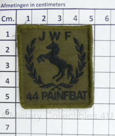 KL Nederlandse leger JWF 44 PAINFBAT Johan Willem Friso 44 Pantserinfanteriebataljon borstembleem - met klittenband - 5 x 5 cm - origineel