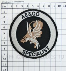 Nederlandse Politie DSI Speciale eenheid AE&OO Specialist Afdeling Expertise & Operationele Ondersteuning embleem - met klittenband - diameter 9 cm