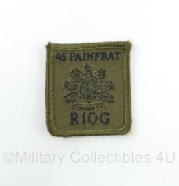 Defensie 45 PAINFBAT 45 Pantserinfanterie Bataljon Regiment Infanterie Oranje Gelderland borst embleem met klittenband - 5 x 5 cm - origineel