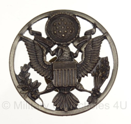 US Army enlisted Visor Cap insigne zilverkleurig - origineel naoorlogs