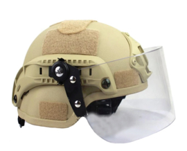 Helmvisier met bevestiging voor MICH FAST helm (zonder helm)