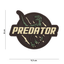 Embleem 3D PVC met klittenband - Predator 9,5 x 8 cm.