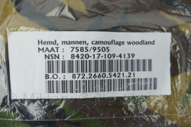 KL Nederlandse leger Hemd Mannen camouflage woodland shirt - maat 6575/9505 - nieuw in de verpakking - origineel