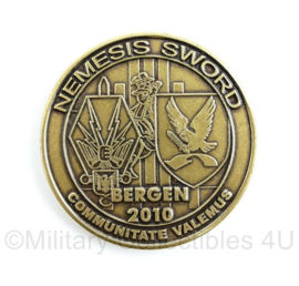 Headquarters 1 Nederlands Duitse Korps coin Operation Nemesis Sword Bergen 2010 - origineel