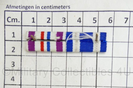 Defensie medaillebalk met 2 batons Herinneringsmedaille Vredesoperaties & ISAF - 5,5 x 1,5 cm - origineel