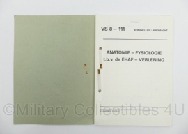 KL Nederlandse leger VS 8-111 Voorschrift Anatomie Fysiologie t.b.v. de EHAF-verlening - origineel