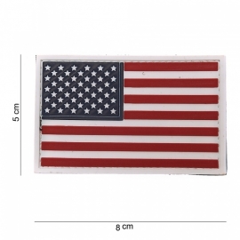 Uniform landsvlag USA embleem 3D PVC - met klittenband - 5 x 8 cm