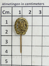 WO2 Duitse DRL Deutsches Reichsabzeichen für Leibesübungen mini pin speld - 3,5 x 1,5 cm - origineel