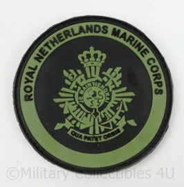 3D PVC Royal Netherlands Marine Corps RNLMC Korps Mariniers KMARNS embleem met klittenband - 8 cm. diameter