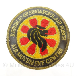 Embleem Republic of Singapore Air Movement Centre met klittenband - 8 cm  - Origineel