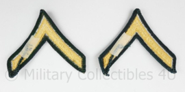 Paar rangstrepen US PFC Private First Class Vietnam oorlog - origineel