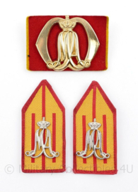 Defensie baret en kraag insigne set KMA Koninklijke Militaire Academie  - 3 delige set - origineel