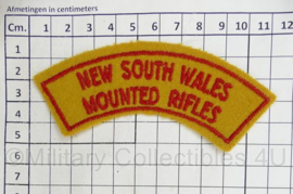 Britse leger New South Wales Mounted Rifles shoulder title - 11 x 4,5 cm - origineel