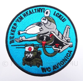 KLu Koninklijke Luchtmacht embleem LC KLu WC Avionica "We keep 'em healthy" - met klittenband - diameter 10 cm